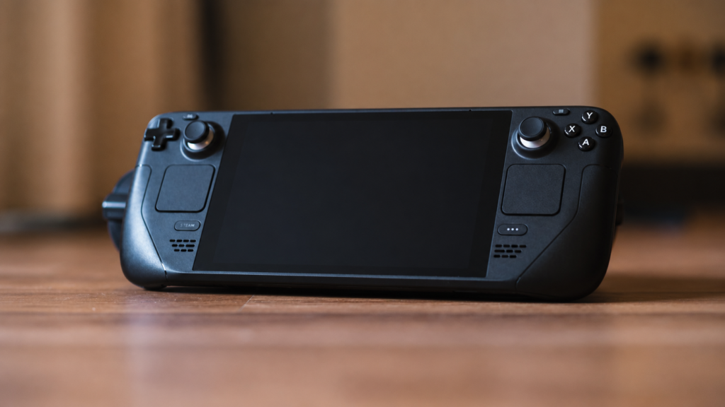steam deck oled no chão