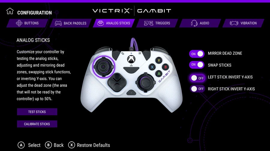 guide of how to adjust the analogue sticks dead zone using v0 swys63eyei791